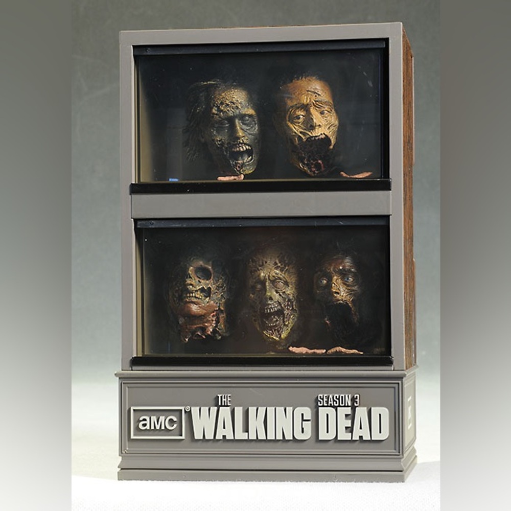 The Walking Dead Season 3 Collector's Zombie Head Display Only *NO BLURAYS
